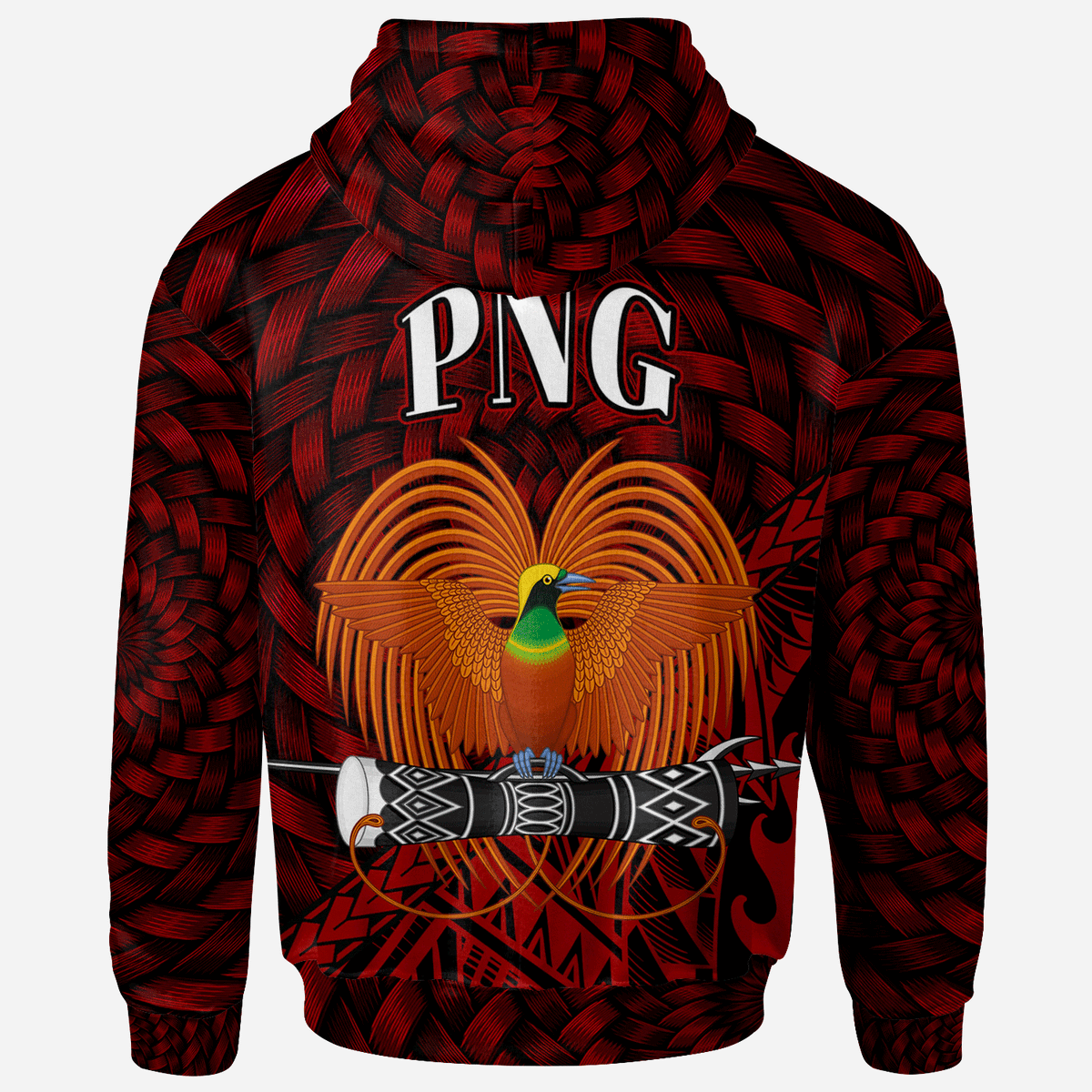 Papua New Guinea Hoodie Wewak Polynesian Patterns With Bamboo - Polynesian Pride