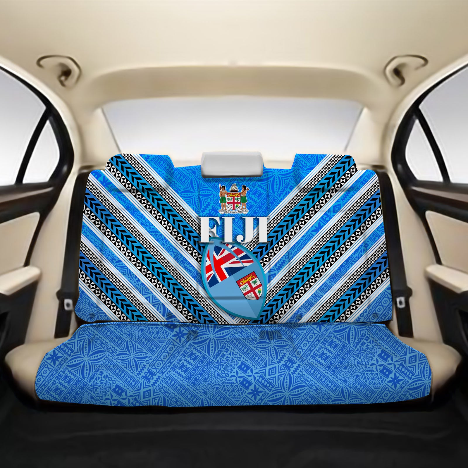 Fiji Day Back Seat Covers Creative Style LT8 One Size Blue - Polynesian Pride