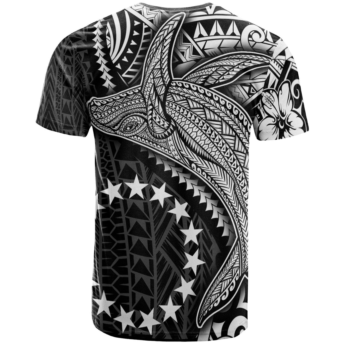 Cook Islands T Shirt Humpback Whale & Coat of Arms White - Polynesian Pride