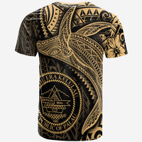 Palau T Shirt Humpback Whale & Coat of Arms Gold - Polynesian Pride