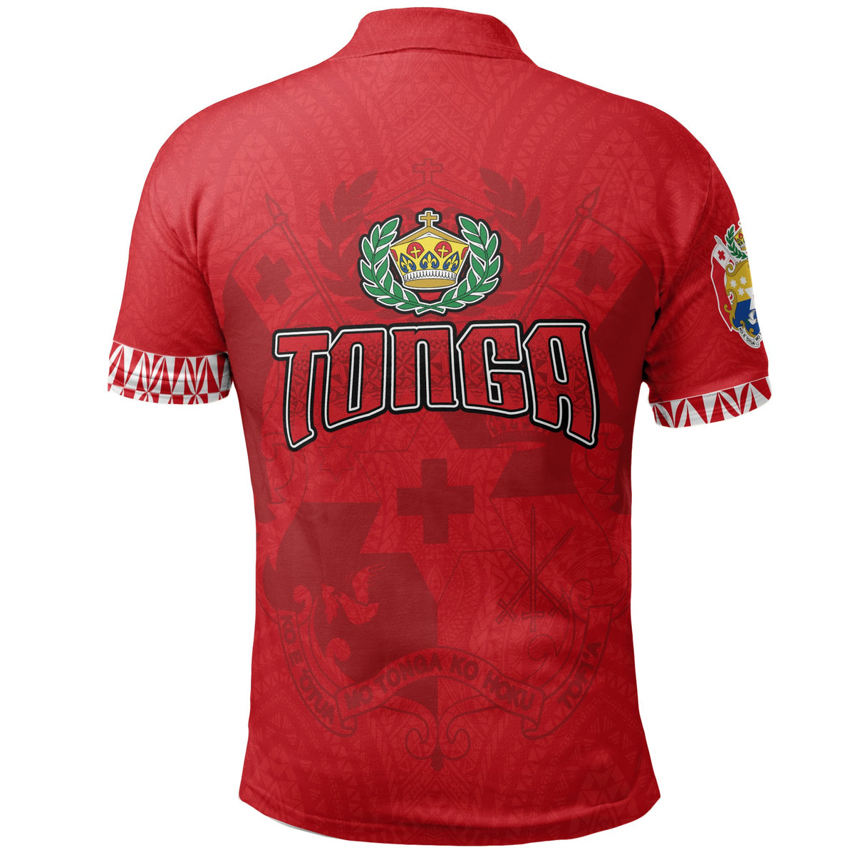 Tonga Polo Shirt Tongan Flag Coat Of Arms - Polynesian Pride