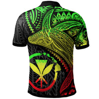 Hawaii Kanaka Maoli Map Polo Shirt Humpback Whale and Coat of Arms Reggae - Polynesian Pride