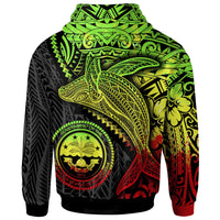 Federated States of Micronesia Hoodie Humpback Whale & Coat of Arms Reggae - Polynesian Pride
