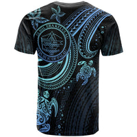 Palau Custom T shirt Blue Turtle - Polynesian Pride