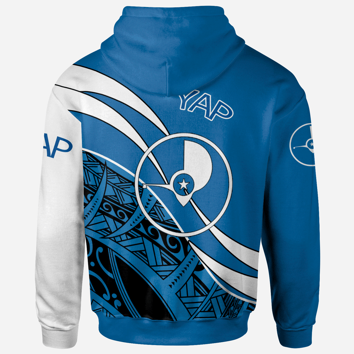 Yap Hoodie Symmetrical Lines - Polynesian Pride