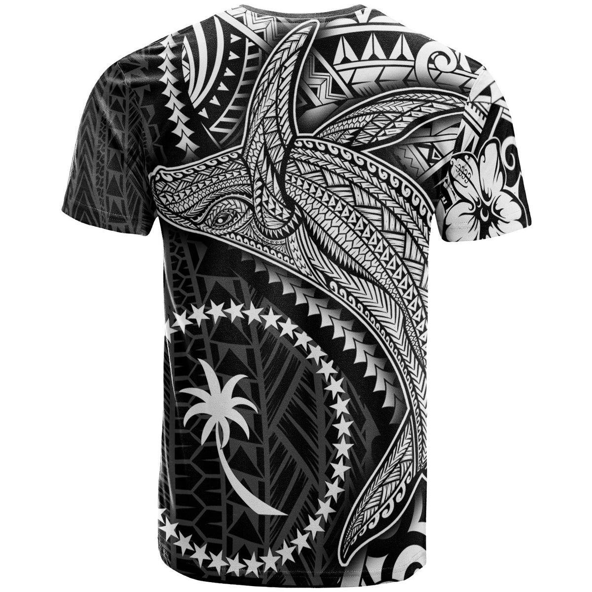 Chuuk T Shirt Humpback Whale & Coat of Arms White - Polynesian Pride