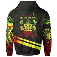 Fiji Zip Hoodie In My Heart Style Reggae Polynesian Patterns - Polynesian Pride