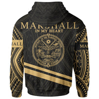 Marshall Islands Zip Hoodie In My Heart Style Gold Polynesian Patterns - Polynesian Pride