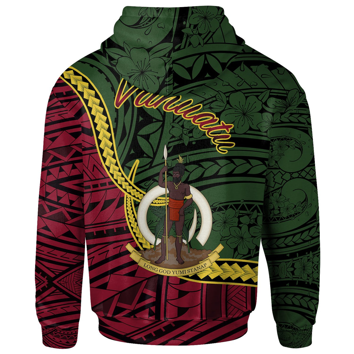 Vanuatu Hoodie Epi Seal of Vanuatu Polynesian Patterns - Polynesian Pride