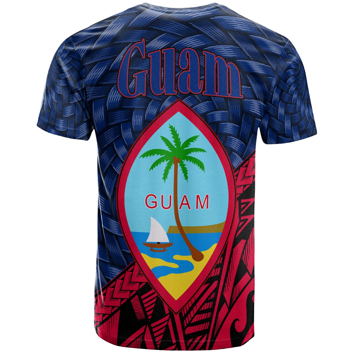 Guam T Shirt Mongmong Toto Maite Tapa Patterns With Bamboo - Polynesian Pride