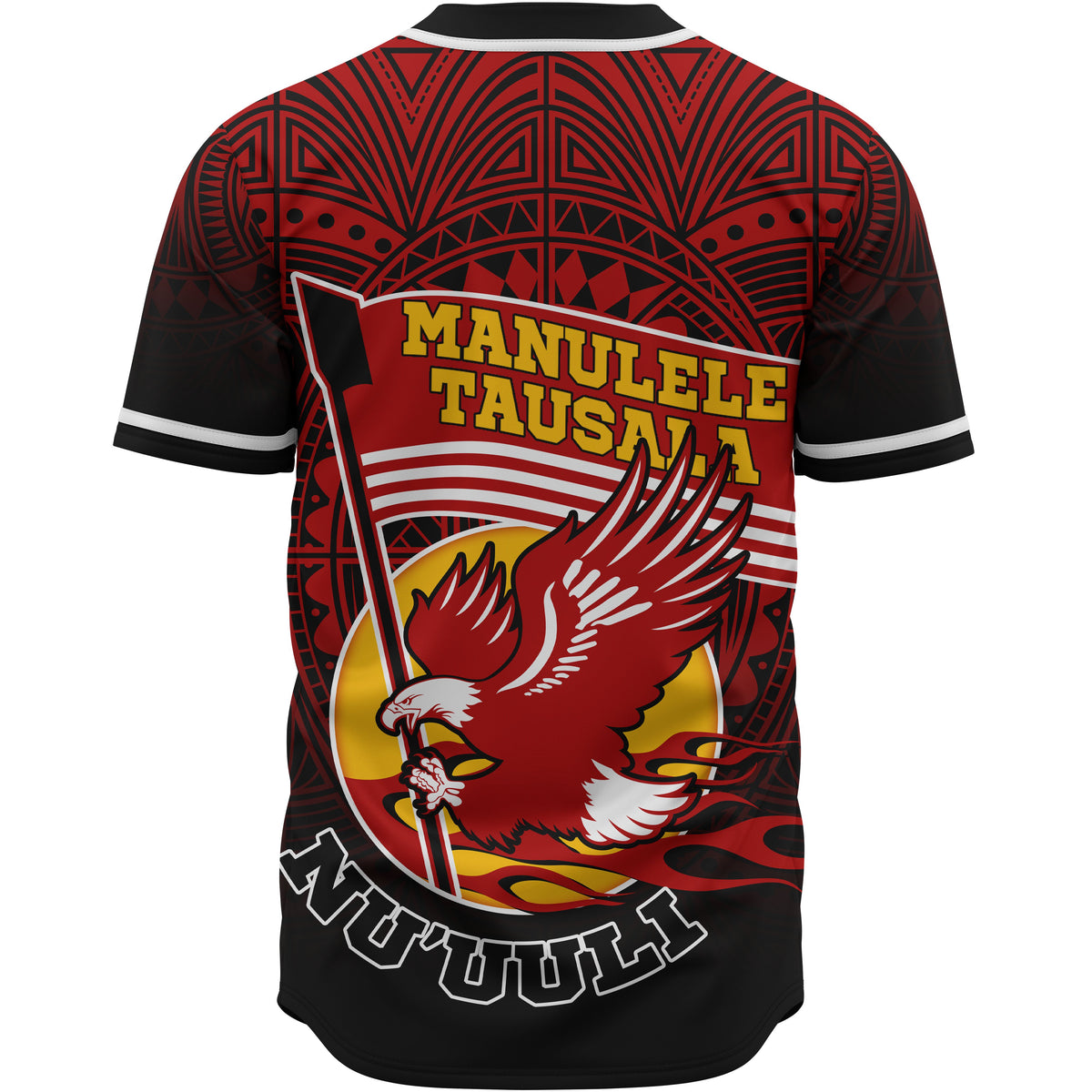 American Samoa Baseball Shirt - Manulele Tausala Nuuuli (Ver 2) - Polynesian Pride