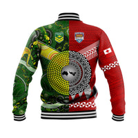 Mate Ma'a Tonga Ngatu And Australia Kangaroos Aboriginal Baseball Jacket Rugby Together LT8 - Polynesian Pride