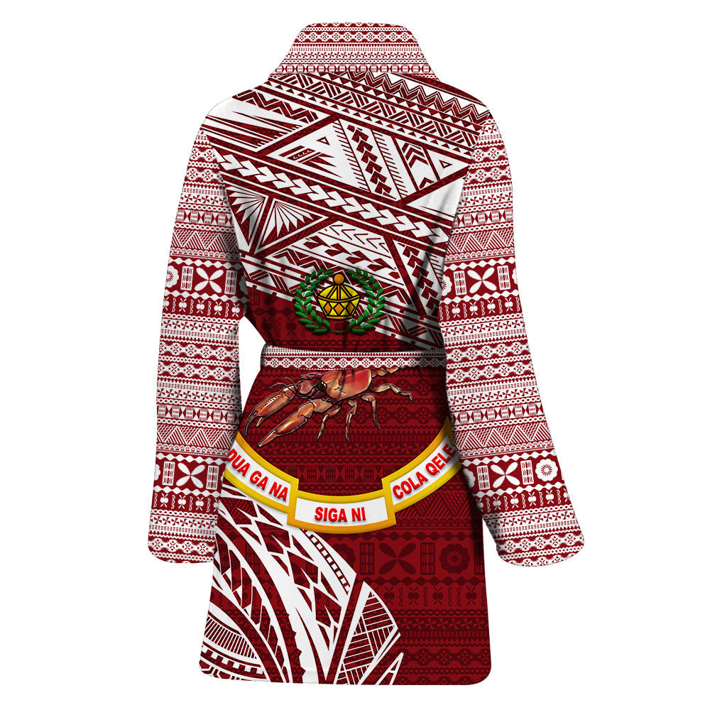 Fiji Rewa Rugby Bathrobe Simple Style - Red LT8 - Polynesian Pride