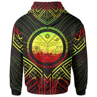 Marshall Islands Zip Hoodie Marshall Islands Seal Reggae Tribal Patterns - Polynesian Pride