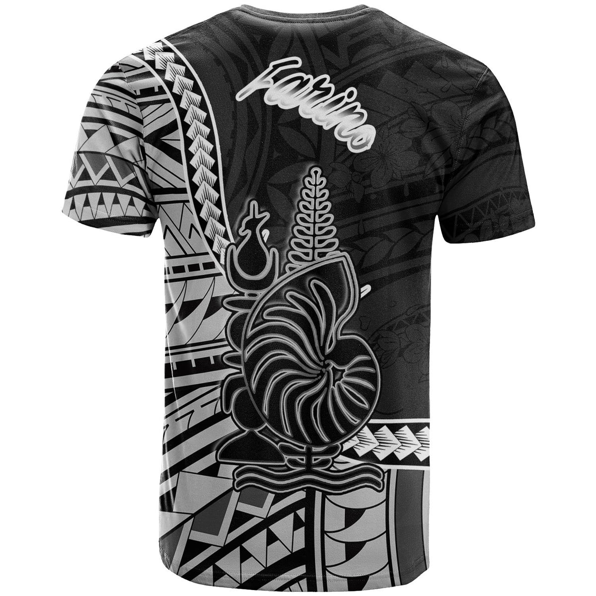 New Caledonia Islands T Shirt Farino Seal Of New Caledonia Islands Polynesian Patterns - Polynesian Pride