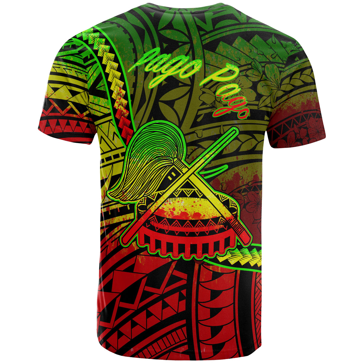 American Samoa T Shirt Pago Pago Polynesian Reggae Patterns - Polynesian Pride