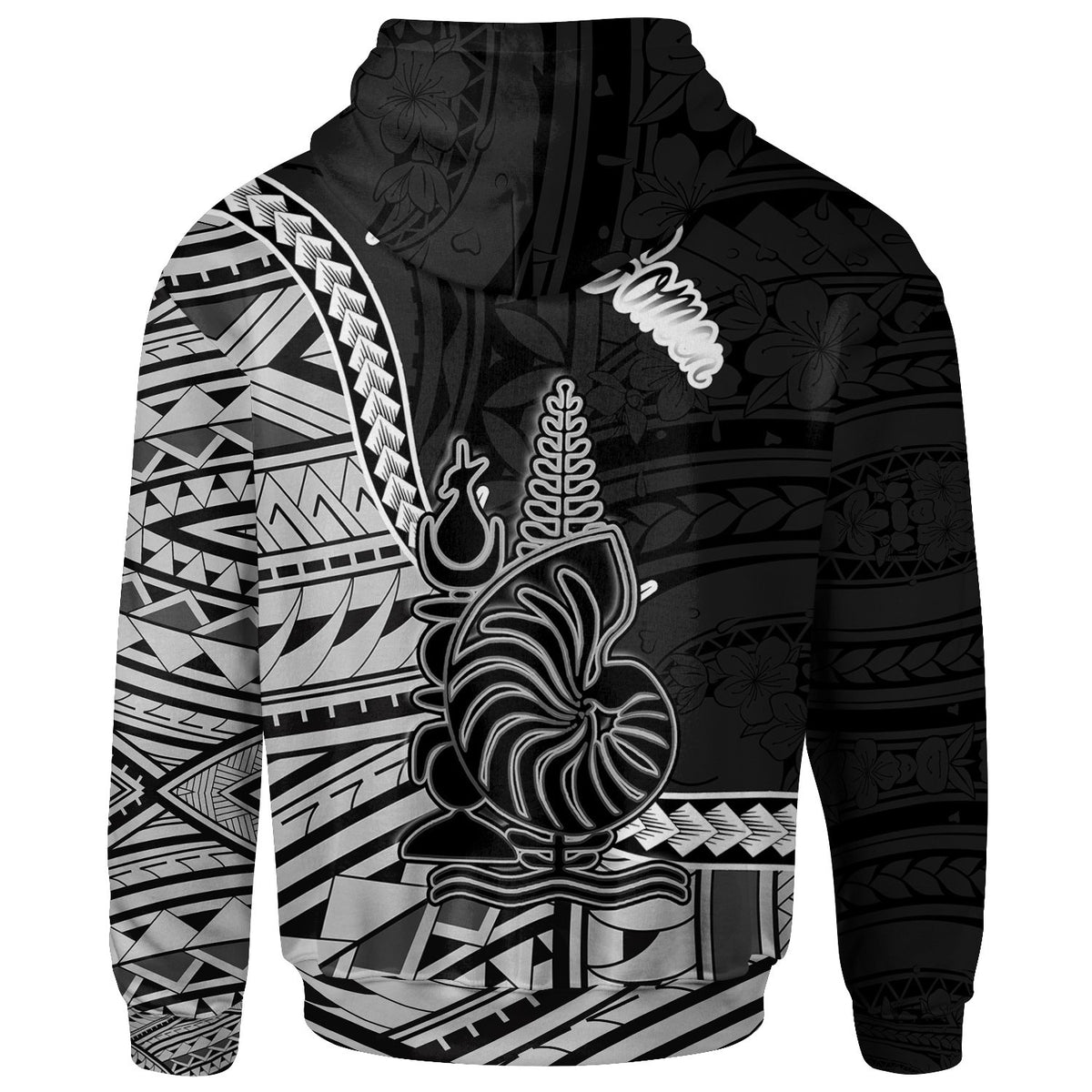 New Caledonia Islands Hoodie Kaala Gomen Seal of New Caledonia Polynesian Patterns - Polynesian Pride
