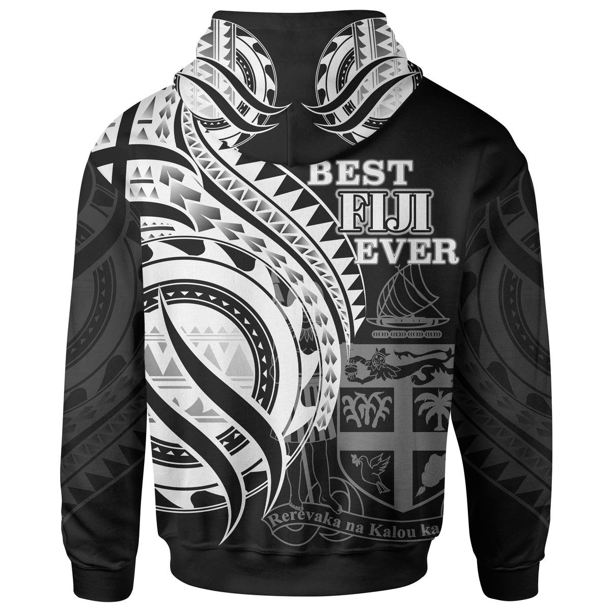 Fiji Zip Hoodie Polynesian Patterns Best Fiji Ever - Polynesian Pride
