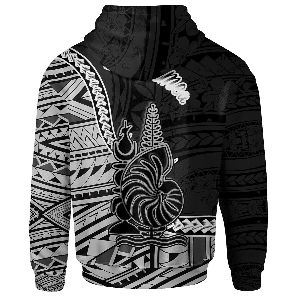 New Caledonia Islands Hoodie Sarramea Seal of New Caledonia Polynesian Patterns - Polynesian Pride