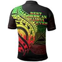 American Samoa Polo Shirt Reggae Color Polynesian Patterns Best American Samoa Ever - Polynesian Pride