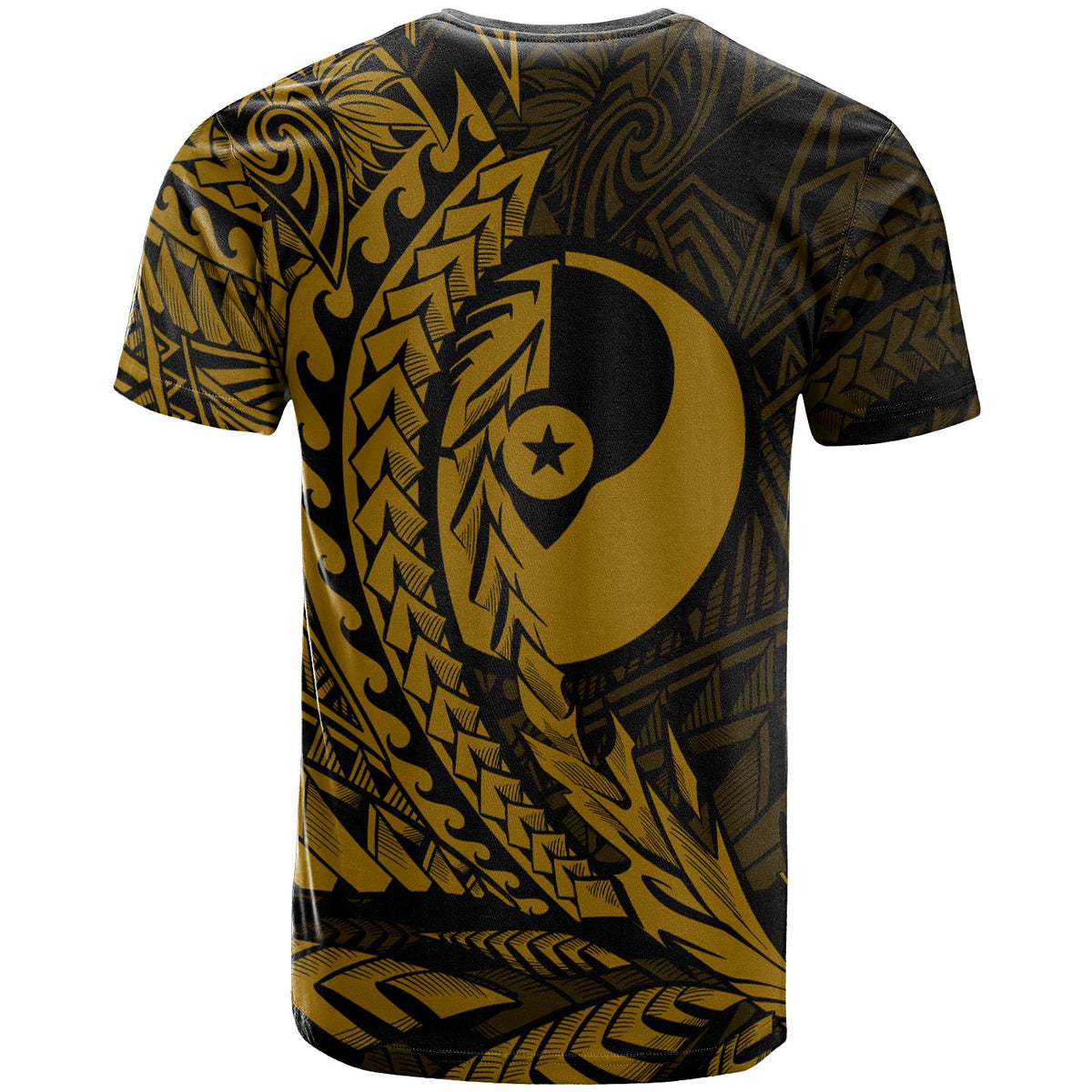 Yap State T Shirt Gold Wings Style - Polynesian Pride