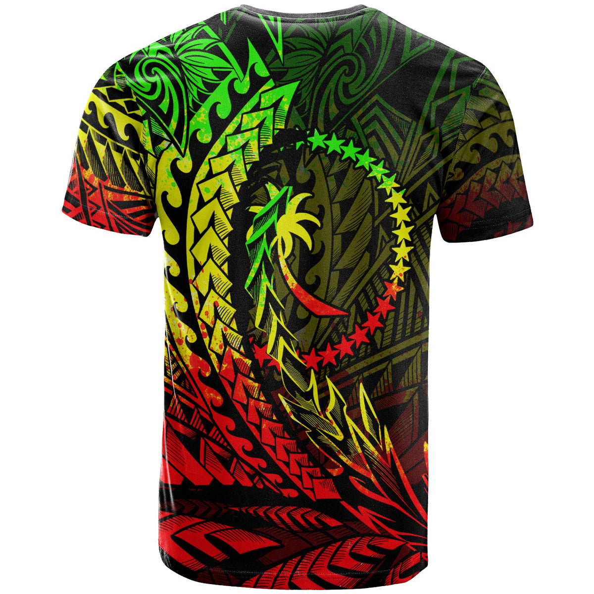 Chuuk State T Shirt Reggae Custom Wings Style - Polynesian Pride