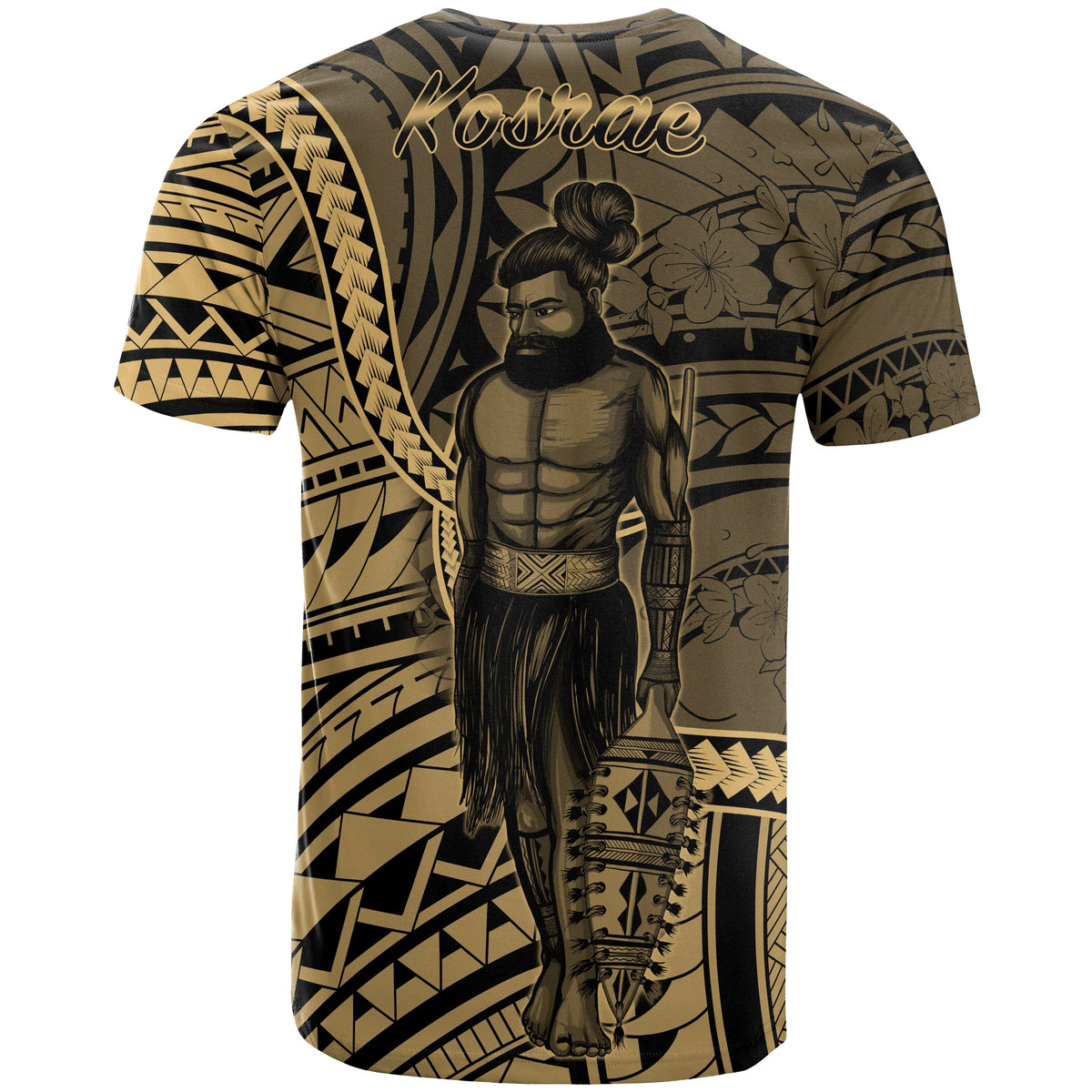 Kosrae State T Shirt Seal Of Kosrae State Polynesian Gold Patterns - Polynesian Pride