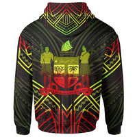 Fiji Zip Hoodie Fiji Seal Reggae Tribal Patterns - Polynesian Pride