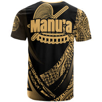 American Samoa T Shirt Manua ofu Polynesian Gold Patterns Sport Style - Polynesian Pride