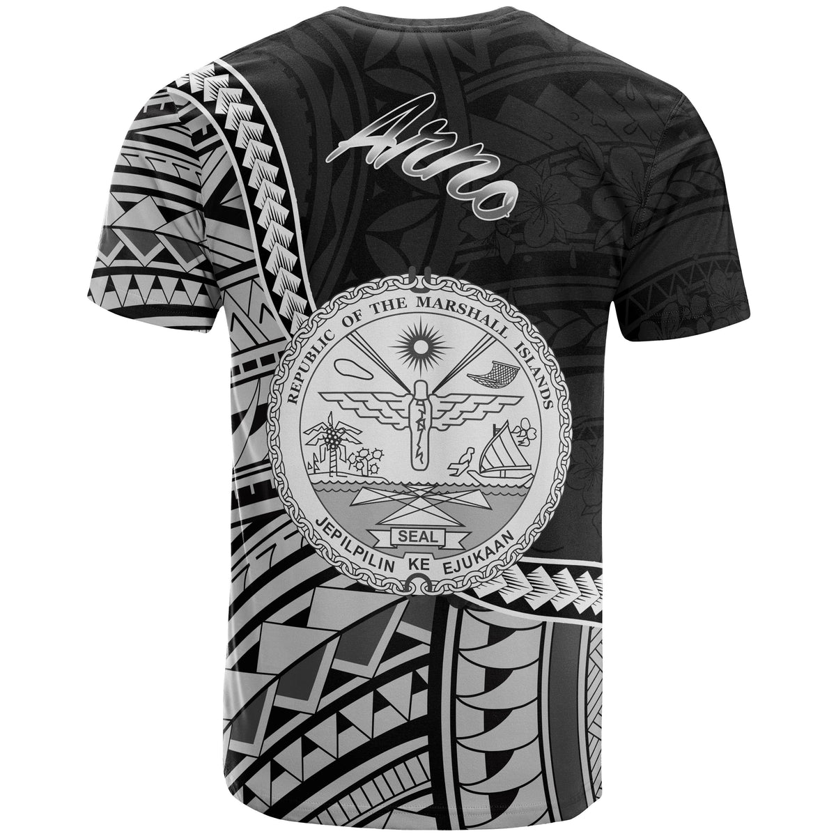 Marshall Islands T Shirt Arno Seal Of Marshall Polynesian Patterns - Polynesian Pride