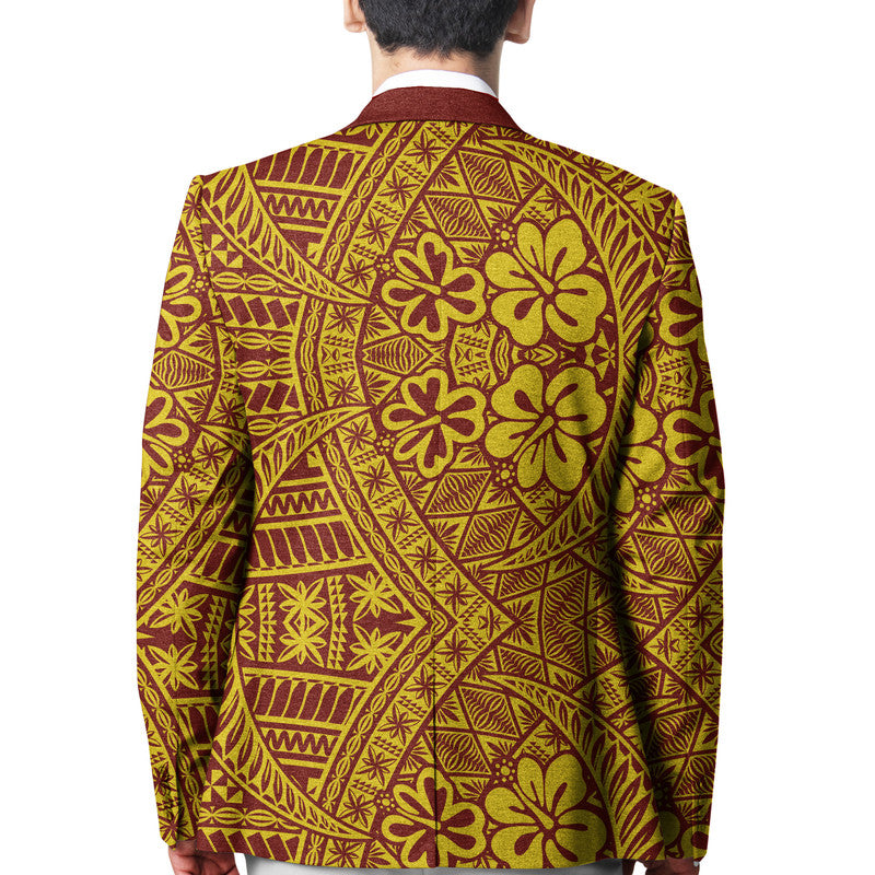 Tonga Tonga High School Blazer Kupesi Vibes - Maroon LT8 - Polynesian Pride