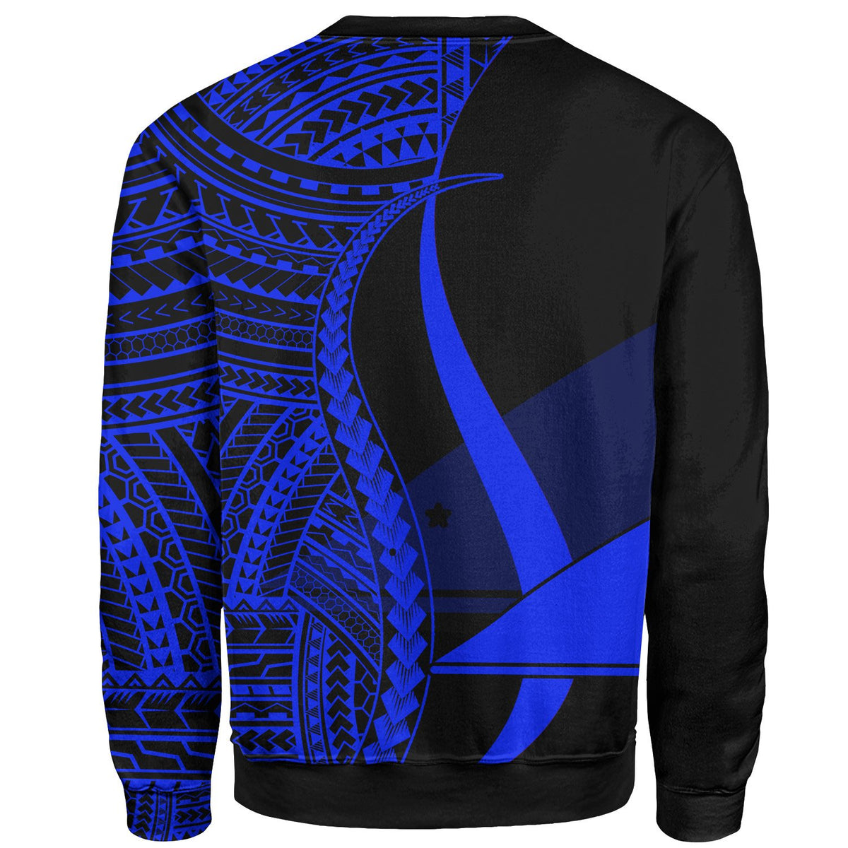 Tokelau Custom Personalised Sweatshirt - Blue Polynesian Tentacle Tribal Pattern - Polynesian Pride