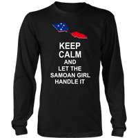 Samoa T Shirt Samoan Flag Keep Calm, Let Samoan Girl Handle It - Polynesian Pride