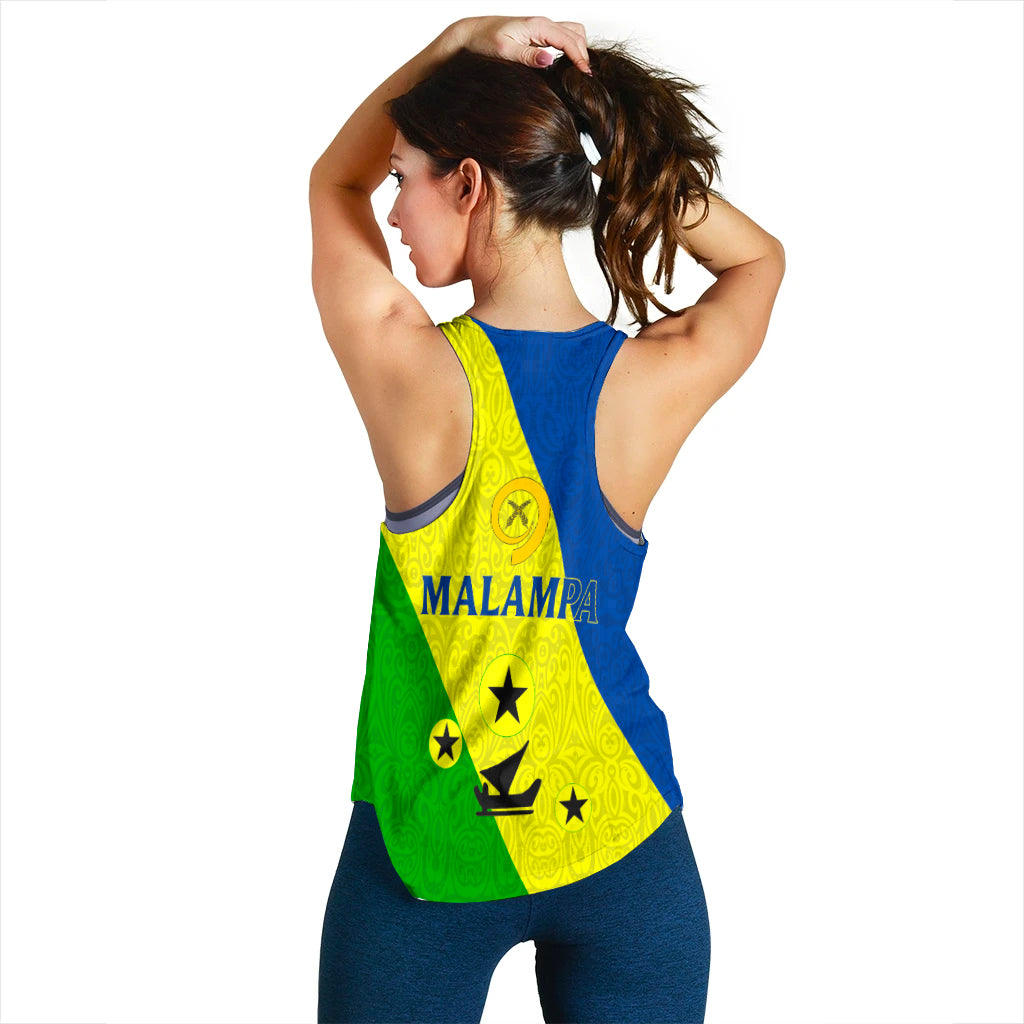 (Custom Personalised) Vanuatu Malampa Province - Women Tank Top - Flag Style - LT12 - Polynesian Pride