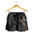Vanuatu Polynesian Custom Personalised Women's Shorts - Gold Tribal Wave - Polynesian Pride