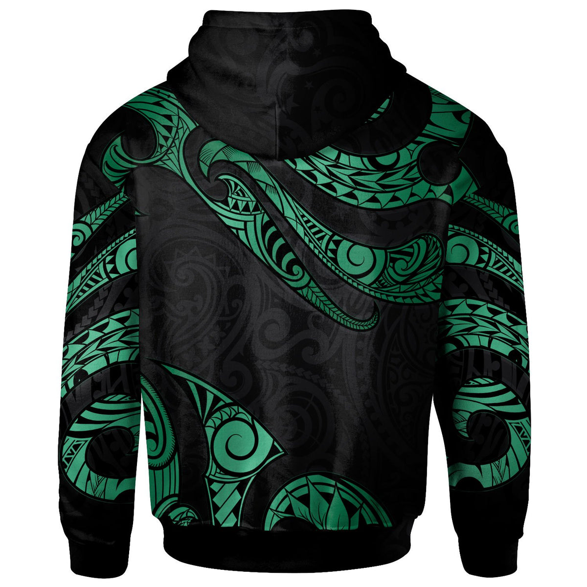 Hawaii Hoodie Polynesian Tattoo Green Version - Polynesian Pride