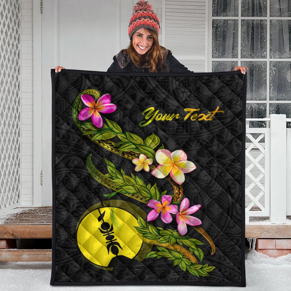 New Caledonia Polynesian Custom Personalised Quilt - Plumeria Tribal - Polynesian Pride