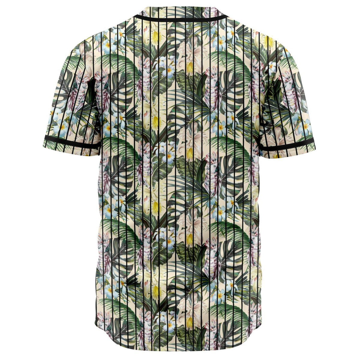 Tropical Jungle Parrots And Flamingos Baseball Jersey - Polynesian Pride