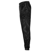 Polynesian Plumeria Mix Gray Black Joggers - Polynesian Pride