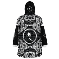 Chuuk Micronesian ll Map Black Wearable Blanket Hoodie LT9 - Polynesian Pride