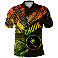 Custom FSM Chuuk Polo Shirt Original Style Reggae LT8 - Polynesian Pride