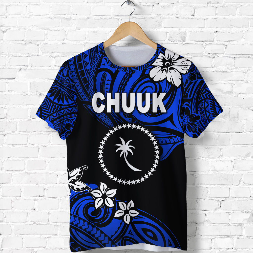 FSM Chuuk T Shirt Unique Vibes Blue LT8 - Polynesian Pride