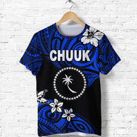 Custom FSM Chuuk T Shirt Unique Vibes Blue LT8 - Polynesian Pride