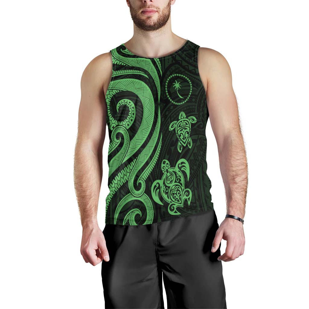 Chuuk Men's Tank Top - Green Tentacle Turtle - Polynesian Pride