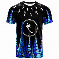 Chuuk T Shirt Thunder Bolt Seamless Pattern Unisex Blue - Polynesian Pride