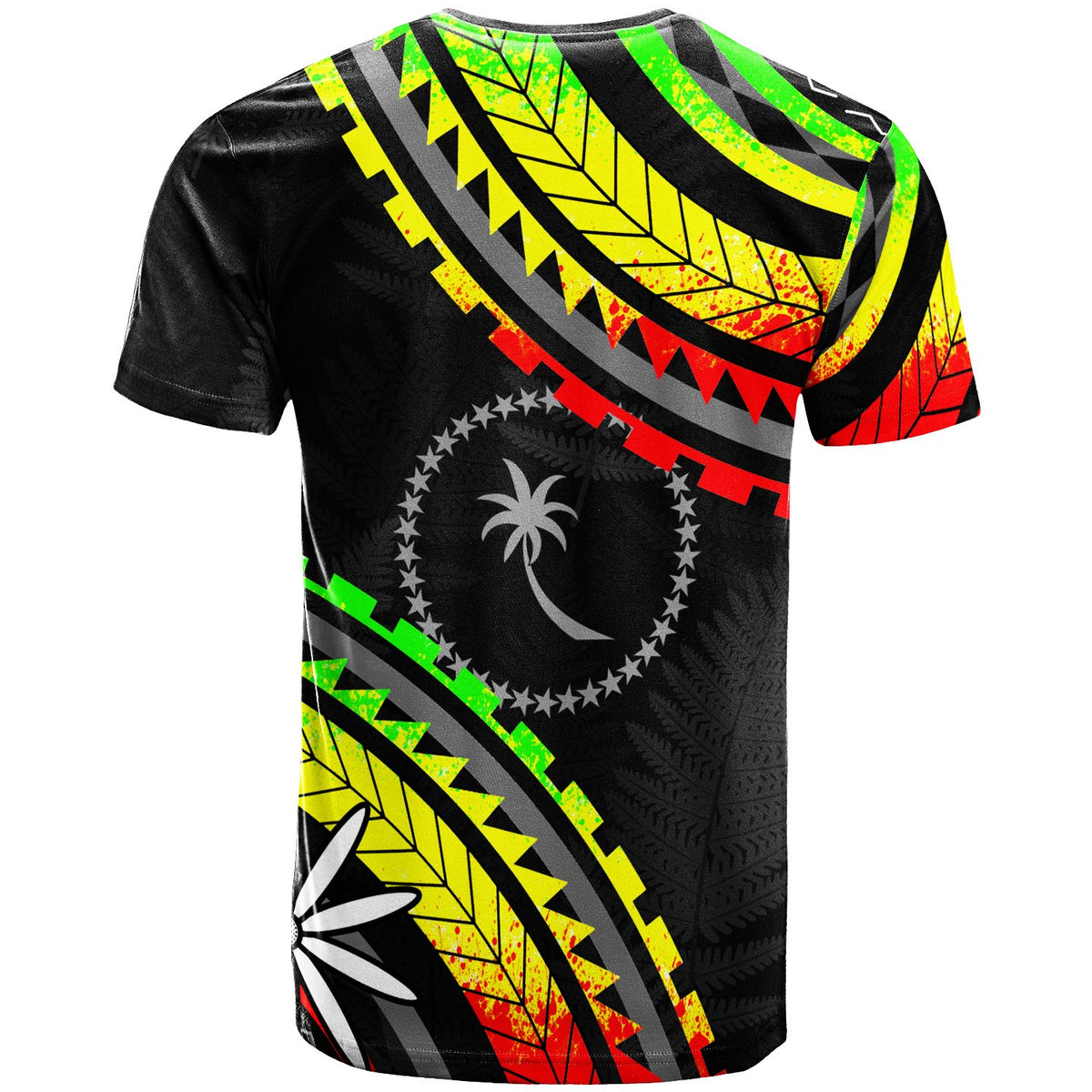 Chuuk T Shirt Palm Leaf Reggae - Polynesian Pride