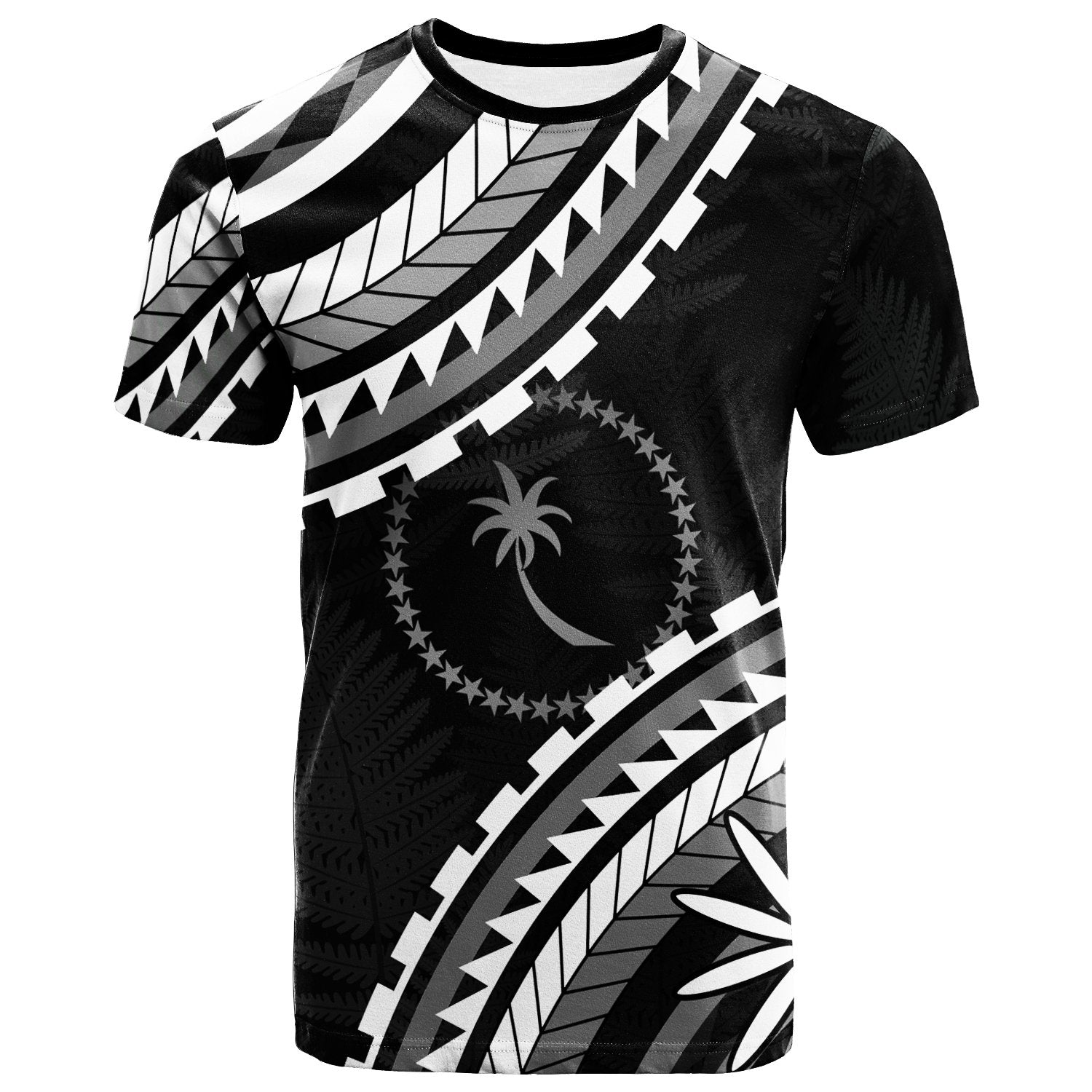 Chuuk T Shirt Palm Leaf Texture White Color Unisex Art - Polynesian Pride