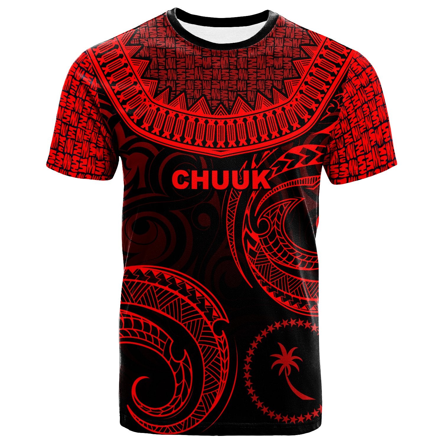ChuukT Shirt Unique Serrated Texture Red Unisex Red - Polynesian Pride