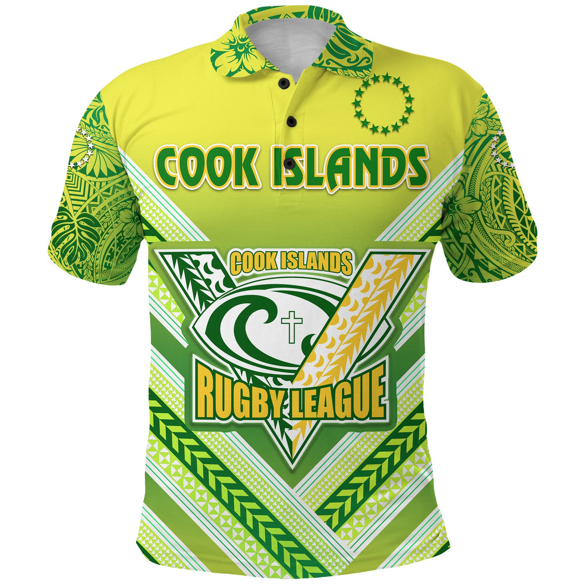(Custom Text and Number) Cook Islands Rugby Polo Shirt Creative Style - Polynesian Pride