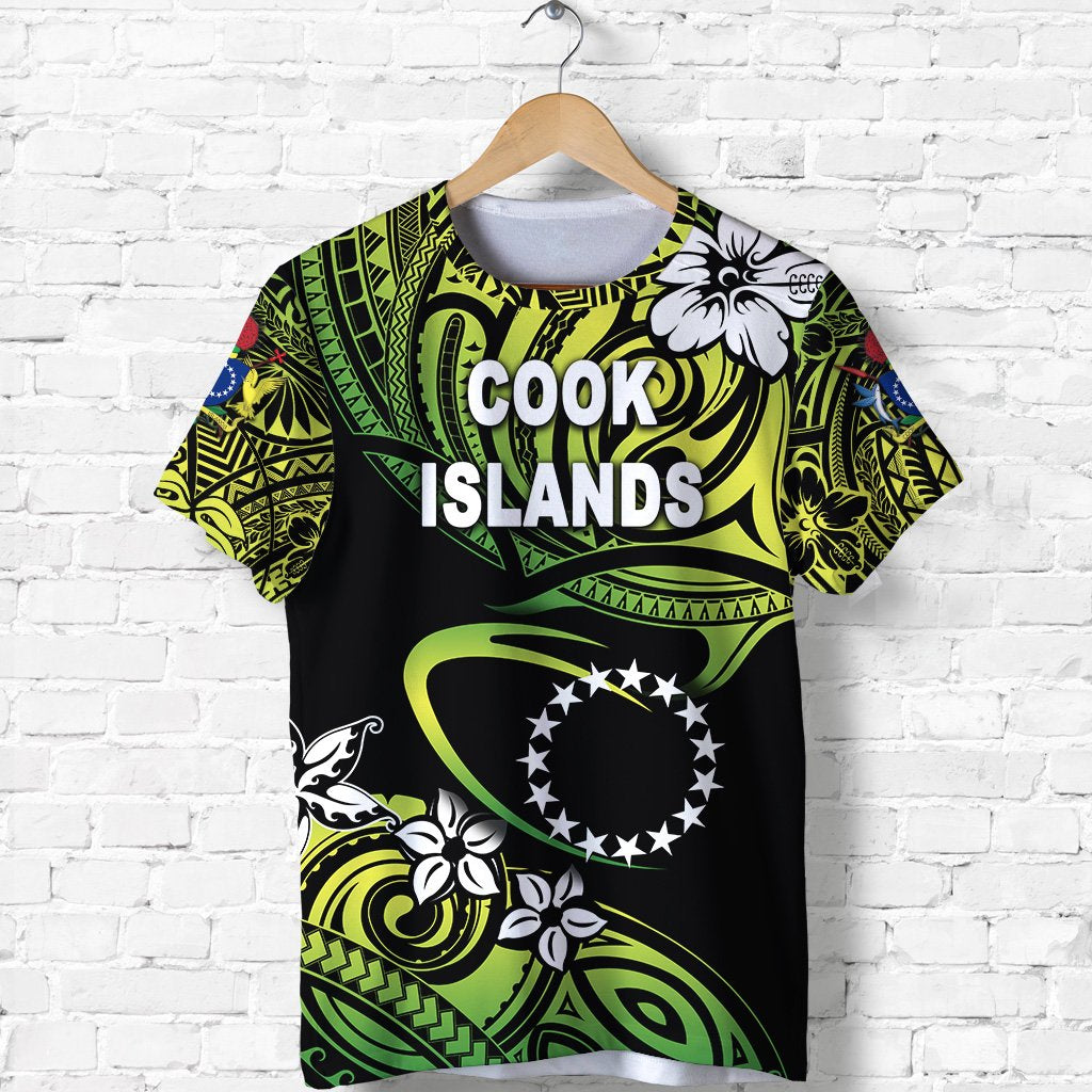 Cook Islands Rugby T Shirt Unique Vibes Green Unisex Green - Polynesian Pride